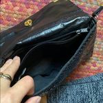 VINTAGE BLACK MESH CHAIN CROSSBODY LONG STRAP DAINTY DEMURE PURSE BAG Photo 3