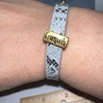 Erimish  Faux‎ Gray Snakeskin Adjustable Leather Bracelet Photo 3