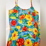 Vintage bright floral summer mini slip dress Size M Photo 1