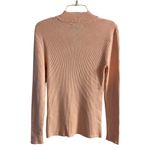 Boston Proper  peach ribbed knit 1/4 zip sweater Medium Photo 1