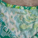 Lilly Pulitzer  Palmetto Dress Womens Medium Lagoon Green Wave Rider Cotton Photo 5