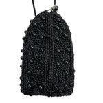Vintage 80’s Elegant Black Beaded Trunk Clutch Crossbody Purse Formal Wedding Photo 4
