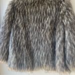 Andrea Behar Faux Fur Beaded Collar Jacket Gray Size M Photo 0
