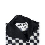 I am gia I.AM.GIA - Nightrider High Neck Checkerboard Bodysuit in Black & White Photo 2