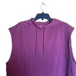Athleta Sleeveless Sweatshirt Vest Womens Large Burgundy Hoodie Top Photo 1
