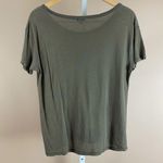 Talula Aritzia XS You Are My Favorite Olive Green Oversized Graphic Flowy Shirt Photo 1