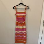 Mable Orange Pink Striped Cut Photo 3