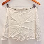 Meshki  White Satin‎ Embellish Lined Skirt Medium Coquette Old Money Europe Photo 1