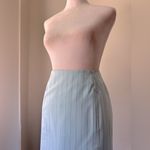 Vintage ‘90s J.G. Hook Light Blue Pinstripe Pencil Mini Skirt Size 6 Photo 4