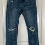 Anthropologie Pilcro Slim Boyfriend Distressed Jeans Denim Petite Size 26 Photo 0