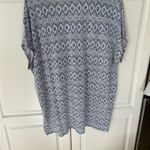 Orvis  Womens‎ Shirt Blue V Neck Short Sleeve Polyester Rayon Blend Tunic size XL Photo 3