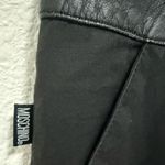 Moschino JEANS Wide Leg Black Trousers Pant with Leather Waistband Size 14 Photo 4