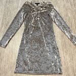 Forever 21 Lace Up Velvet Dress Photo 0