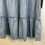Tuckernuck NWT Chambray Crawford Blue Tiered Linen Blend Ruffle Mini Dress Small Photo 11