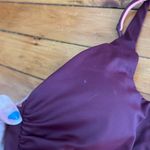 prAna ☀️3/$25  Tamira Bikini Top in Black Cherry Size Large Crossed Back medium Photo 5