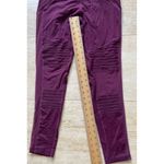 Victoria's Secret Victoria sport Purple Moto Style Athletic Leggings High‎ Waist Ribbed Knee M Photo 2