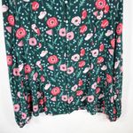 Matilda Jane Medium Top Yesteryear Blouse Green Pink V Neck Button Down 1429 Photo 5