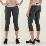 Lululemon  Race With Grace Gray Soot Light Running Crop Reflective Run Tight 10 Photo 1