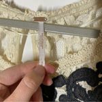 Free People Cream Lace Embroidered Sheer Peplum Top Size Small Photo 4