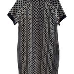 Tommy Hilfiger Navy White Collared Preppy Short Sleeved Sweater Dress Size Large Photo 3