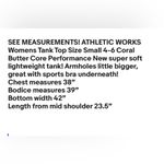 Athletic Works Womens Tank Top Size Small 4-6 Coral Butter Core Performance New Photo 7