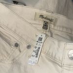 Madewell NWT   Jean White Canvas-Wash 90s-Straight High-Rise 30 Photo 5