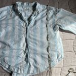 We The Free Free People  Kelia Stripe Trapeze Striped Button Up Shirt Photo 5