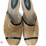 Cole Haan Women Tan Suede Perforated Slip On Mules Shoes 8 Photo 7