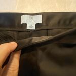 CeCe Pants Women's 14 Black Satin Ankle Slim Dressy Cocktail Evening Side Zip Photo 2