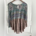 Free People Long Sleeve Top Gray Brown Size XS Photo 8