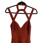 House Of CB Cypresa Rust Lurex Collar Strap Jumpsuit Style SB2918 Photo 4