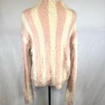 Hem & Thread  candy cane striped mock neck soft fuzzy sweater size medium Photo 3