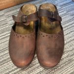Mephisto Mobils Sabatina Brown Leather Mary Jane Clogs Fairy Boho Granola Sz 10 Photo 1