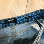 Black Label fringe denim mini skirt sz small Photo 7