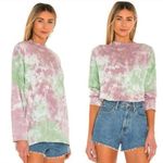 Free People we the free green and purple tie dye longsleeve top Photo 1