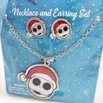 Disney Nightmare Before Christmas Claire’s Jack Skellington Necklace and Earrings Set Photo 1