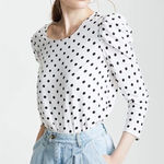 Valencia and Vine Polka Dot Blouse White Photo 0