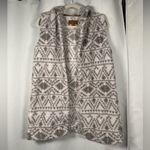 UGG Koolaburra by  Grey and White Sherpa Hooded Vest in Dove Geo XS Photo 1