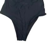 Aerie Black Cut Out Lightly Padded One Piece Minimalist Swimming Suit SZ M Photo 4