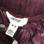 Aerie New Sweet N Silky Maroon Drawstring Mini Skirt Size Medium - Chic & Comfy Photo 5