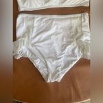 Avec Les Filles NWT Mesh Ruffle White Bikini Set sz L white polkadot mesh Photo 5