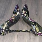 Charles by Charles David Purple, Black Floral Pointed Toe Pump Stiletto Heels 7M Photo 6