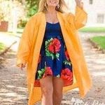 Floral Dress Blue Size 4 Photo 0