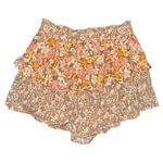 American Eagle  Floral Tiered Ruffle Skort Skirt with Shorts Lining Womens Medium Photo 1