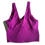 All In Motion New Women's Purple V-Neck Crop Top sports Bra color Magenta Photo 1