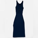 Freshman 1996 Black Ribbed Bodycon Midi Dress — Size S Photo 2