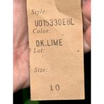 NWT Mandalay Dark Lime Green Gold Silk Beaded Maxi Evening Gown Dress Womens 10 Photo 13