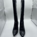 INC International Concepts Paiton Black Croc Embossed Tall Heeled Boots Women 8M Size 6.5 Photo 7