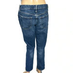 Gap Women’s Dark Denim Girlfriend Jeans Distressed Straight Leg Size 4/27 Photo 4