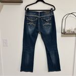 Miss Me  Easy Bootcut Rhinestone Embroidered Blue Jeans Size 29 Photo 1